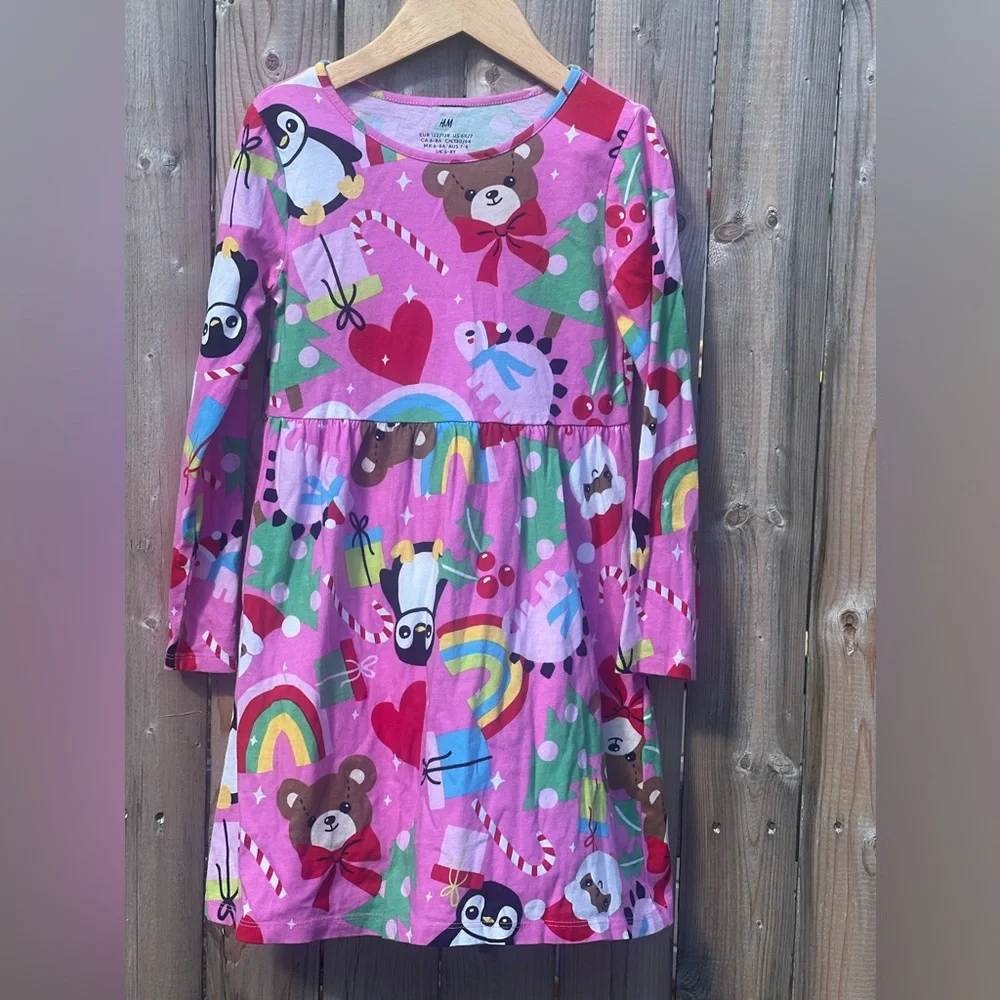 H&M printed holidays dress - Picture 2 of 8